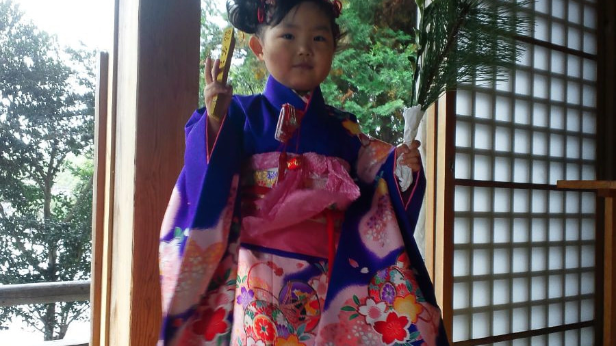 七五三祈願での碁盤の儀